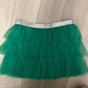Green tulle skirt